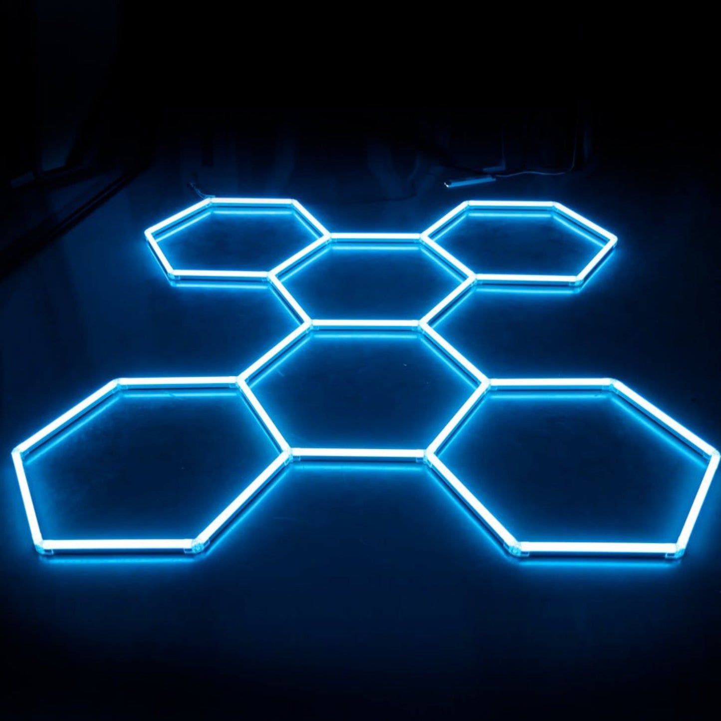 6 Piece RGB Hexagon Modular LED Lighting Kit - Hexagon Lights Modular Floor Tiles