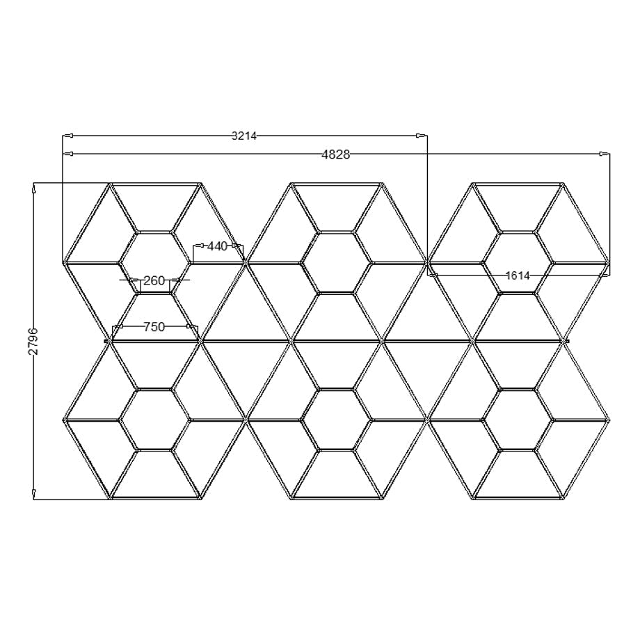 Diamond Series Modular Led Lighting Systems - ZT6102 - Hexagon Lights Modular Floor Tiles