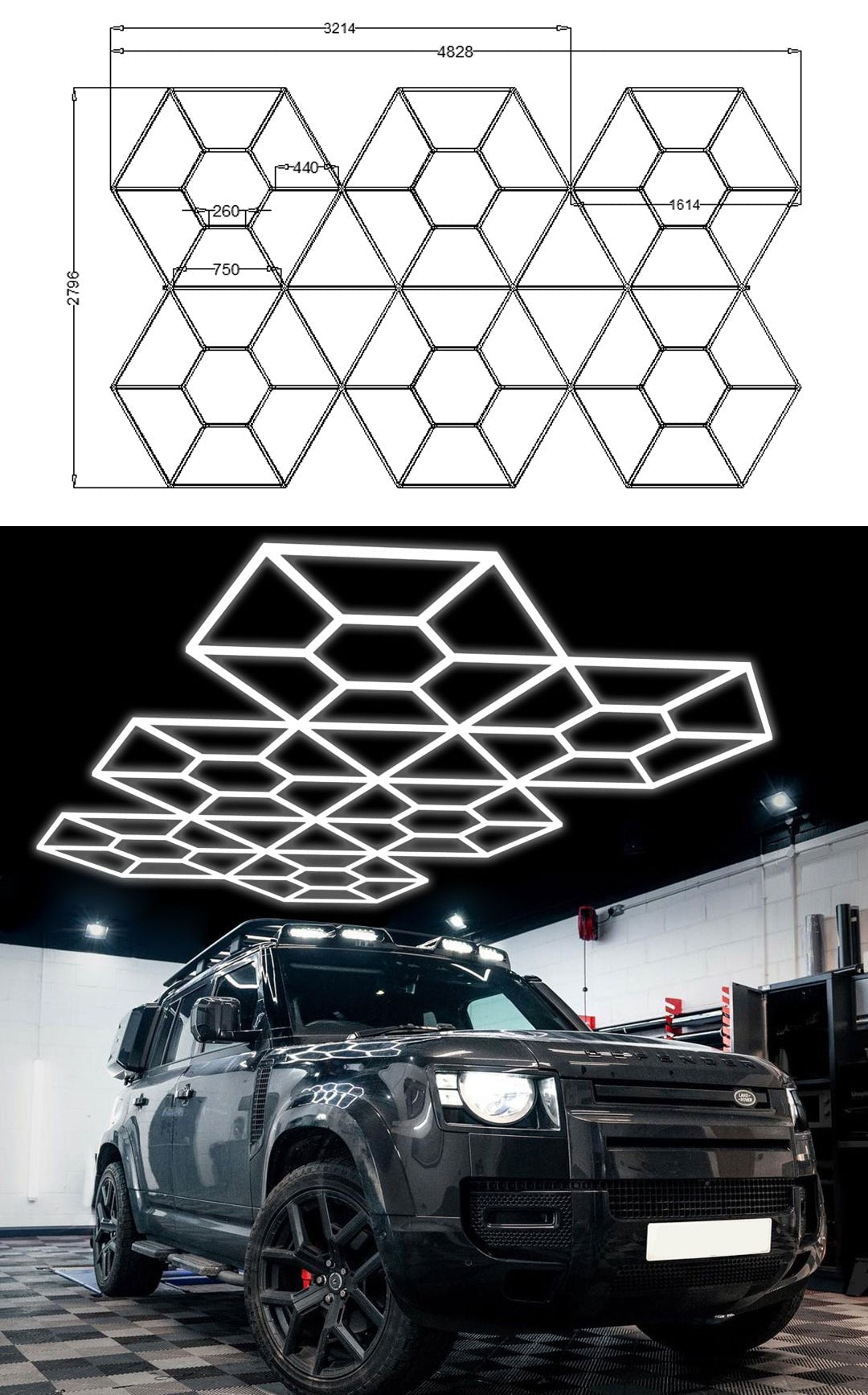 Diamond Series Modular Led Lighting Systems - ZT6102 - Hexagon Lights Modular Floor Tiles