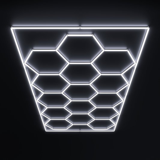 Hexagon Light (15 Hex Shapes Plus Border) - Hexagon Lights Modular Floor Tiles