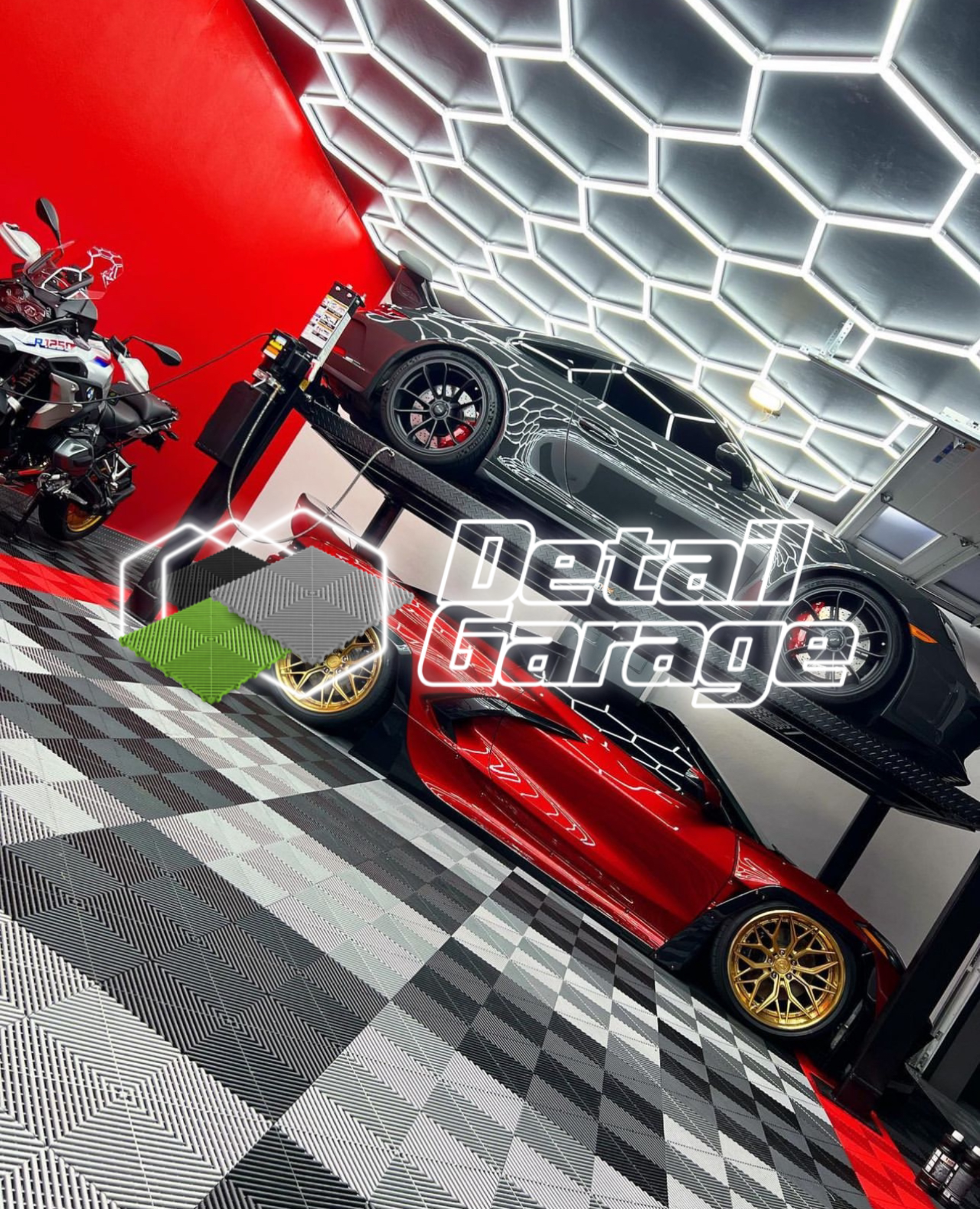 Detail Garage South Africa – Hexagon Lights Modular Floor Tiles